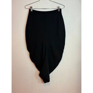 Toteme Eve Black Asymmetrical Draped Skirt High Waist Tulip Hem
